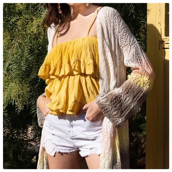 POL Hand Dyed Knit Sherbet Cardigan - Picture 2 of 11